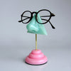 Mint Nose Eyeglass Stand with Pink Base