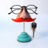 Orange Mustache Display Stand for Keys, Eyeglasses