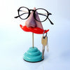 Orange Mustache Display Stand for Keys, Eyeglasses