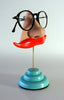 Orange Mustache Display Stand for Keys, Eyeglasses