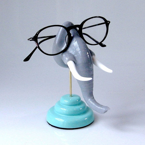 Handmade Eyeglass Holder, Batik Elephant Eyeglasses Stand